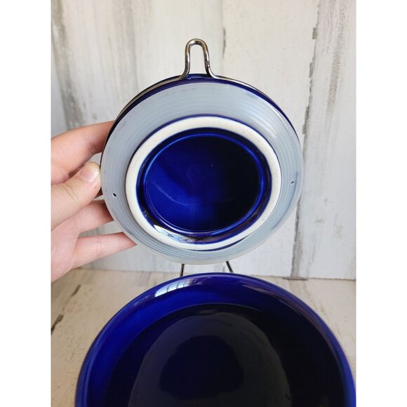 WCL dark blue snowflake jar Xmas home decor kitchen - Picture 7 of 9